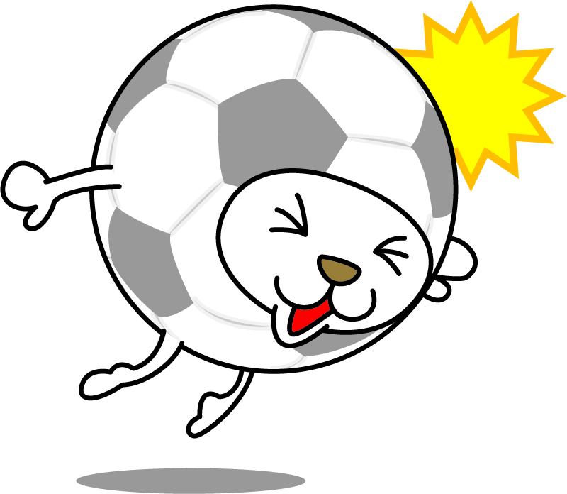 無料サッカーイラスト フリー素材のキャラクターボール マルコロ