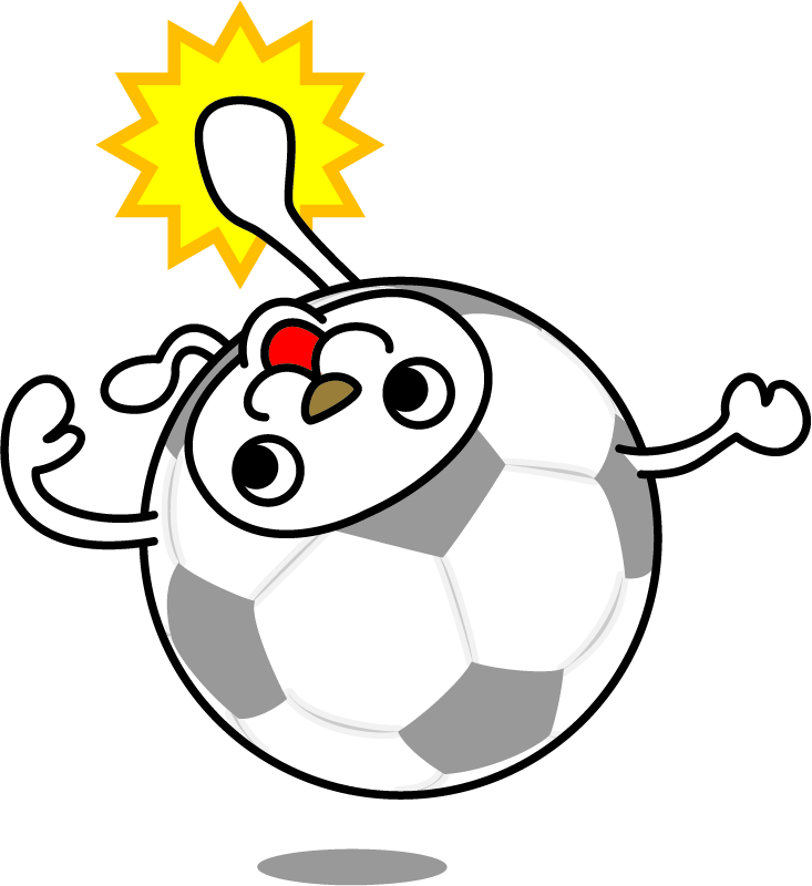 無料サッカーイラスト フリー素材のキャラクターボール マルコロ